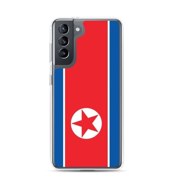Telefonfodral - Samsung - Galaxy S21 Plus - Nordkorea Flagg - Flexibel - Flerfärgad