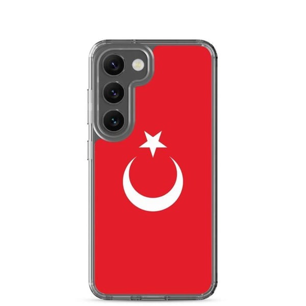 Mobilskal – Turkiets flagga – Kompatibel med Samsung Galaxy S23 Plus – Mjuk case – Stöttålig och slitstark – Pixelforma