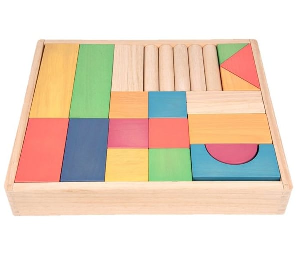 TickiT - Giant Rainbow Wooden Blocks - HJÄRNSKAP