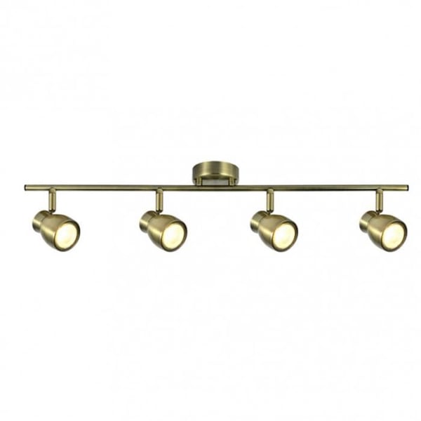 Remsa med 4 CHACHO spotlights i LÄDERfärgad metall - CHACHO - GU10 - modern och originell design