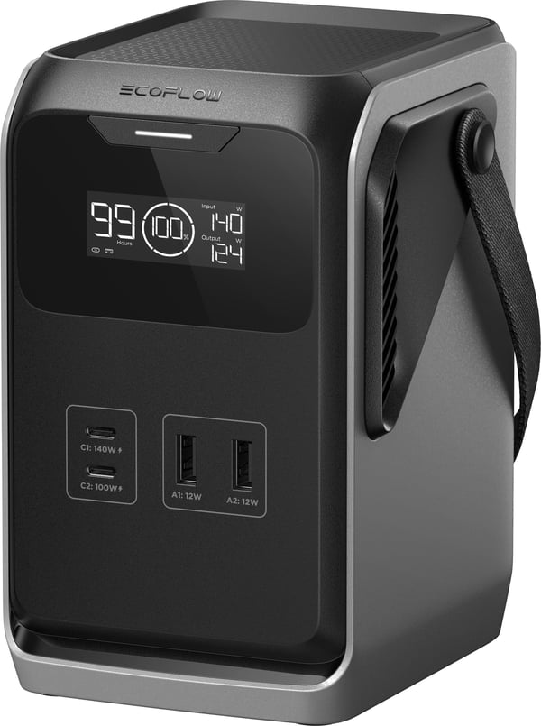 Bærbar elstation - ECOFLOW - Trail 200 DC - 192 Wh - WiFi - 3 USB-C/USB-A porte - Indbygget lampe