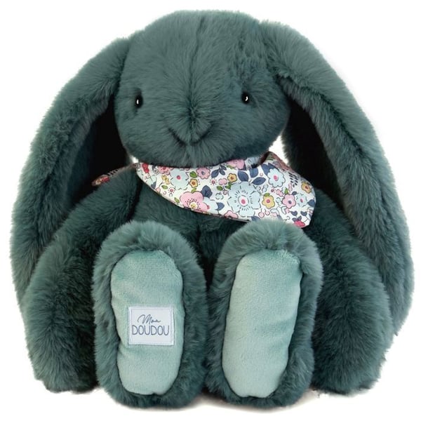 Doudou och Kompanjon - Plyschkanin Fleurette grön 35 cm