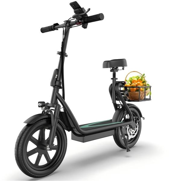 Fällbar Elscooter med Säte LPBS - 500W - 10.5Ah - Svart