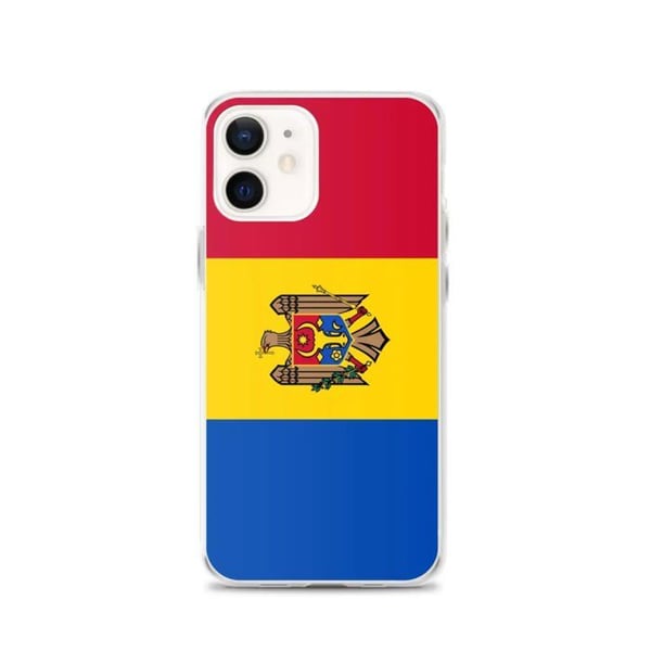 Mobilskal – Armeniens flagga – Kompatibel med iPhone 12 – Mjukt fodral – Slitstarkt och stöttåligt – Silikon – Pixelforma