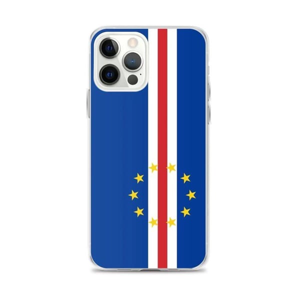 Mobilskal – Kap Verde-flagga – Kompatibel med iPhone 12 Pro Max – Mjuk fodral – Slitstark och stötsäker - Silikon - Pixelforma