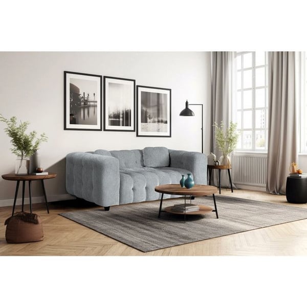 Soffa i chenilletyg "Vendome" - 2 platser - Grå