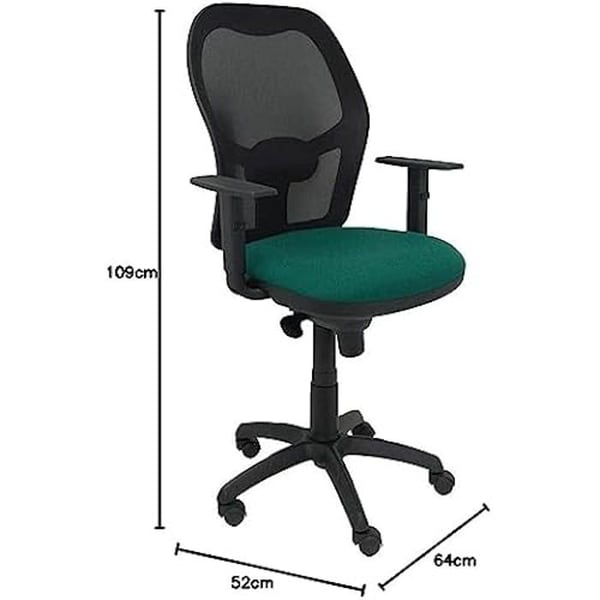 Kontorsstol - PIQUERAS Y CRESPO - 15SNBALI426 - Grön - Höjdjusterbar - Snygg design