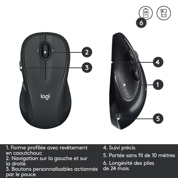 Logitech MK545 Wireless Keyboard and Mouse Combo Black