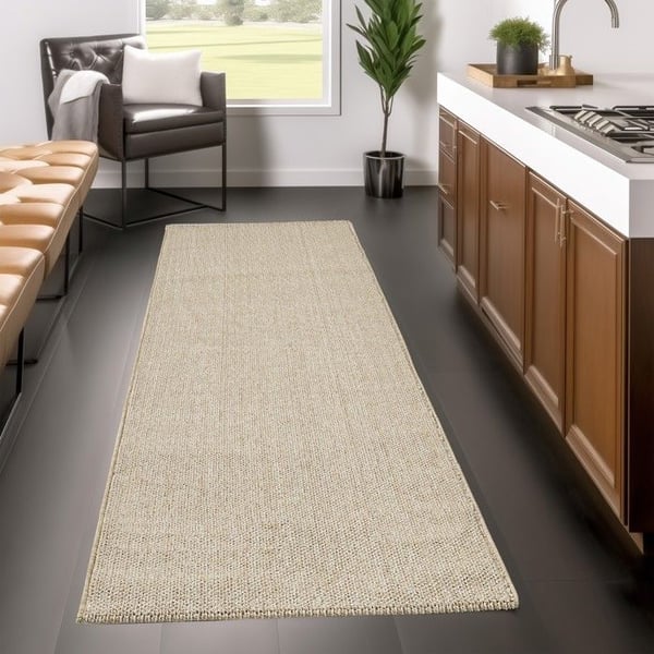 Ayyildiz Modern design matta Beige 160 cm rund boucle modern naturlig, minimalistisk vävt stil för vardagsrum, sovrum och