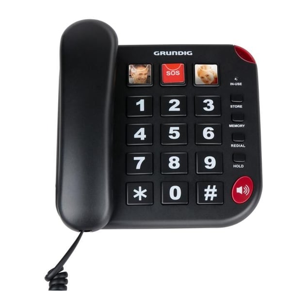 Grundig seniortelefon med stora knappar
