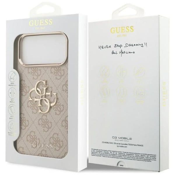 Guess Big 4G Classic Logo-fodral för iPhone 17 Pro Max 6.9" Roséguld