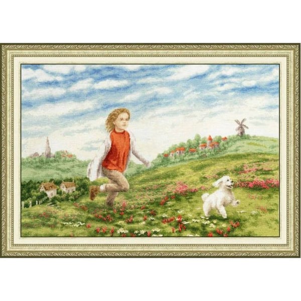 Golden Fleece korsstygnsset - Glad sommar 46x31 cm