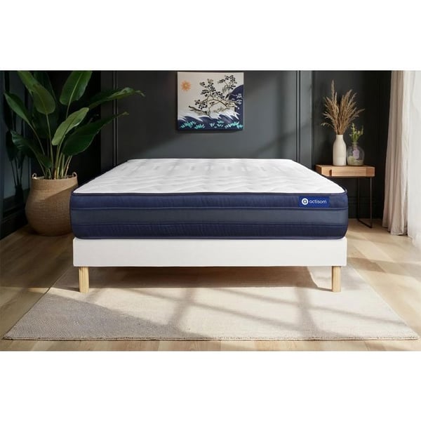Sängset Madrass Sängbotten 160x200 cm - Vit Sängbotten (i kit) - Actilatex Tech