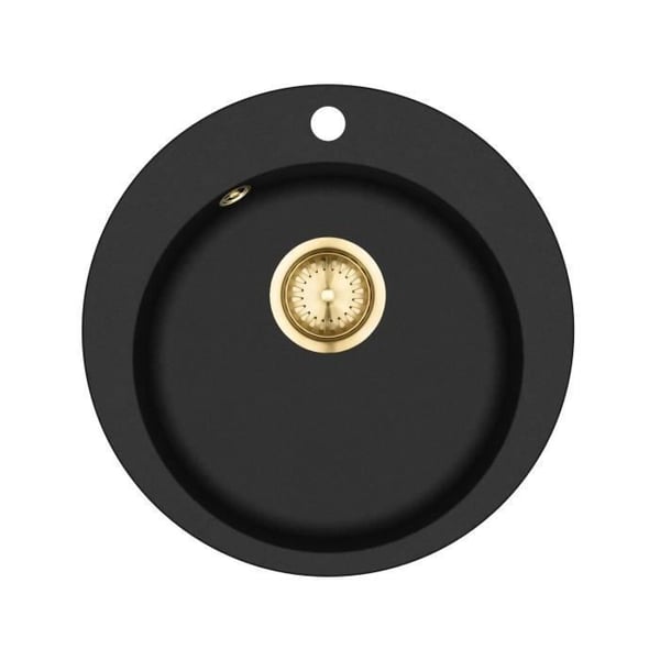 Granitkök - Gurari - SRR100 - Metallisk svart - 1 behållare - Inbyggd