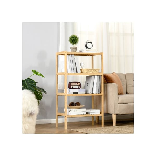 Reol - MUVOE - 4 niveauer - Naturligt bambus - 62x33x112cm - Maks. belastning 10kg pr. reol