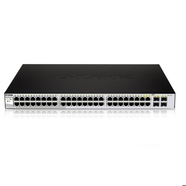 NÄTVERK, Switch, Fristående Switch, Switch D-Link Smart 52p Giga 4combo Specifikationer 52N LAN-portar Datatyp och hastighet