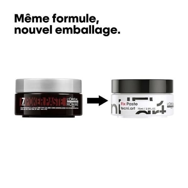 Stylingpasta - L'Oréal Professionnel Homme - Poker Paste - Ultimativ hold - 75 ml - Mat finish