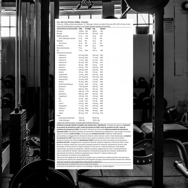 Måltidsersättning - USN - Diet Fuel - Choklad - 2 kg - Viktminskning