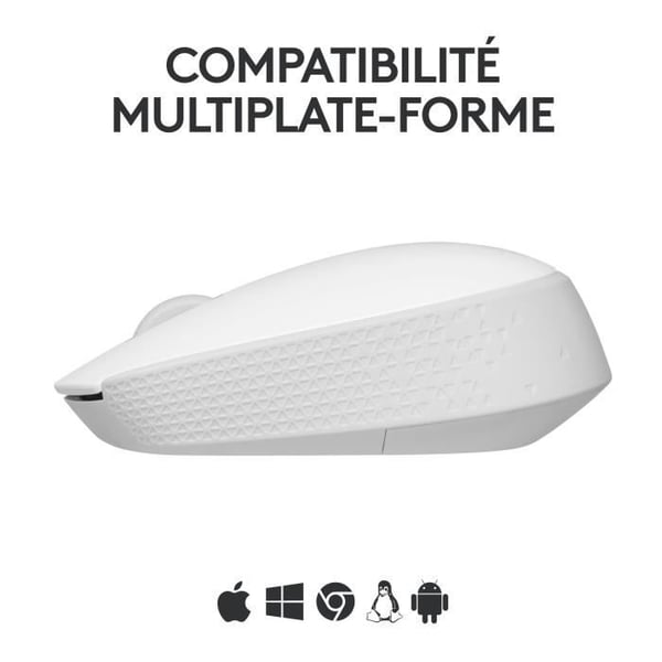 Mus - Trådlös - Logitech - M171 - Vit - Ambidextrous