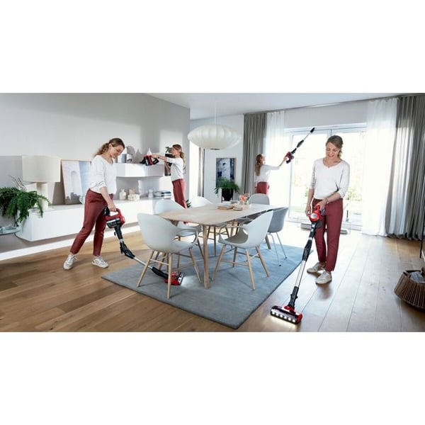 Støvsuger - BOSCH - BCS711PET - Uden pose - 3 Ah - Sort, Rød