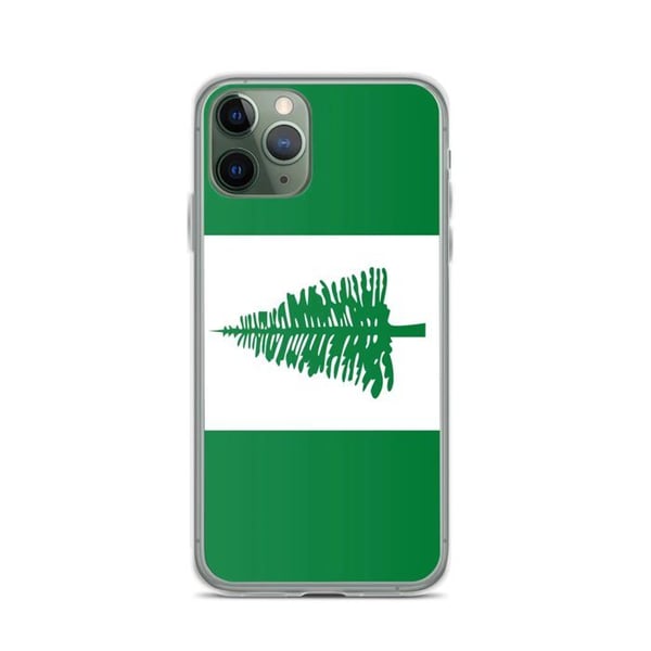 Mobilskal – Norfolk Islands flagga – Kompatibel med iPhone 11 Pro – Mjuk case – Slitstark och stötabsorberande - Silikon - Pixelforma