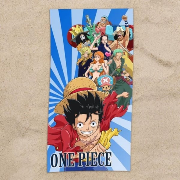 Strandhandduk One Piece Karaktärer
