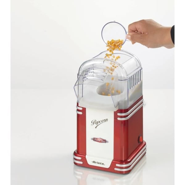 Ariete 2954 Popcornmaskine - 1100W - 50'er Design - Rød