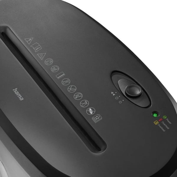 Dokumentförstörare - HAMA - Safe X120 - Säkerhet P4 - Tvärsnitt - 12 ark