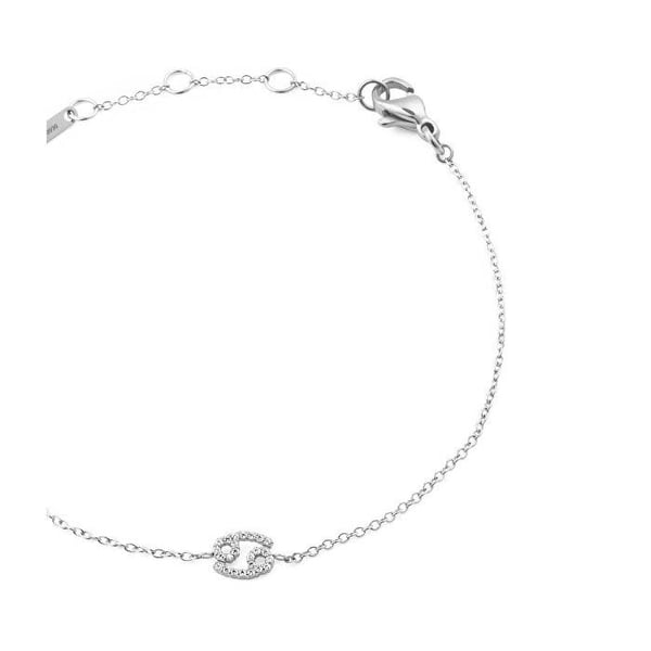 Armband kedja i stål Cancer Kristall Zodiac DW00400934