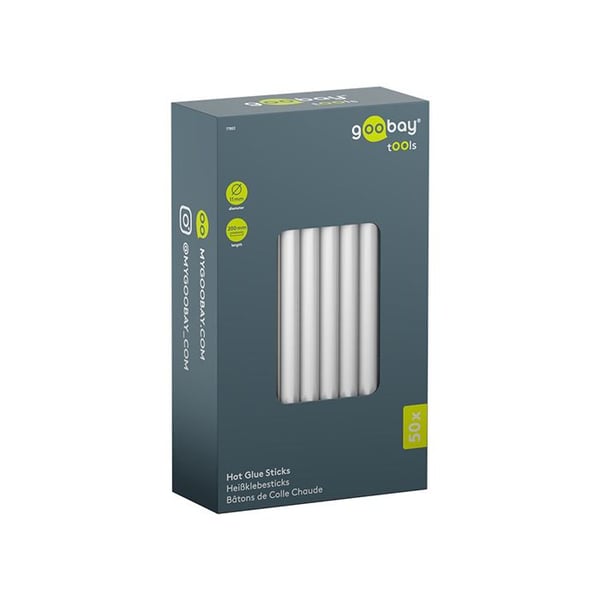 Värmebindningsstavar - GOOBAY - 11 mm - 50-pack - Termoplastisk lim - Kompatibla med universella limpistoler