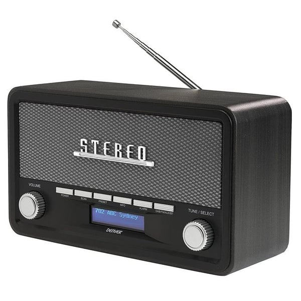 Denver Electronics DAB-18 DARK-GREY Bärbar radio 2x2W - Personlig analog och digital - Bärbara radioapparater, DAB+,FM
