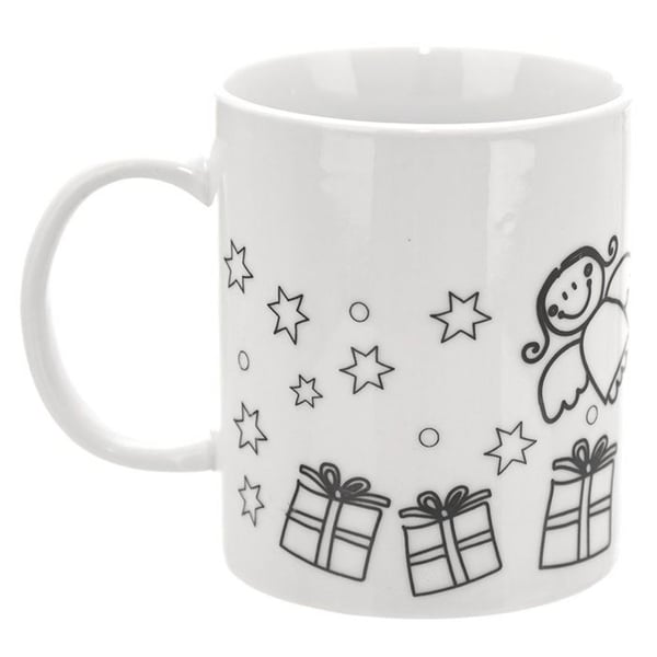 Målarbägare - ORION - 350ml - 6 färger - Porslin - Ergonomisk