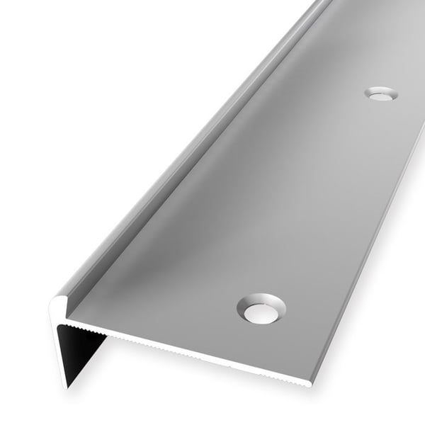 Profil på noskant 21 x 48 x 2500 mm Vinkelprofil i aluminium diff. Varianter Küberit Silver