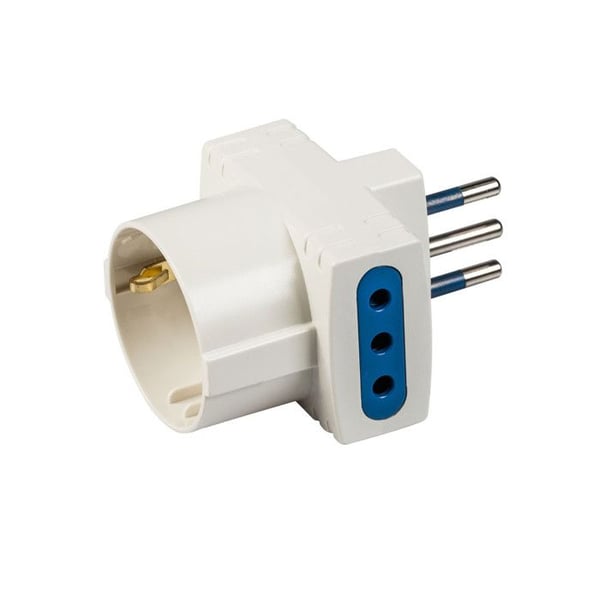 Eladapter - POLY POOL - PP0467X - Hvid - 10A - Kompatibilitet Tipo L og F