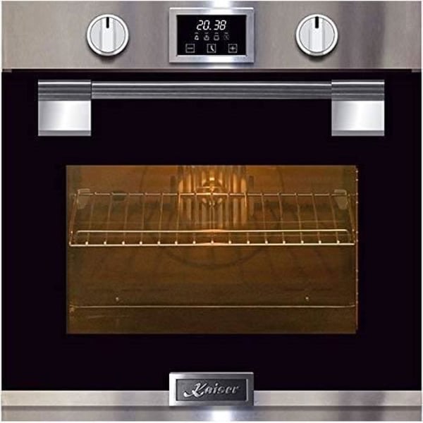 Kaiser 6337 luxe Pyrolyse inbyggd ugn 60 cm, bil, massiv metall, 79 L, glasdörr med mjuk stängning, 11 funktioner