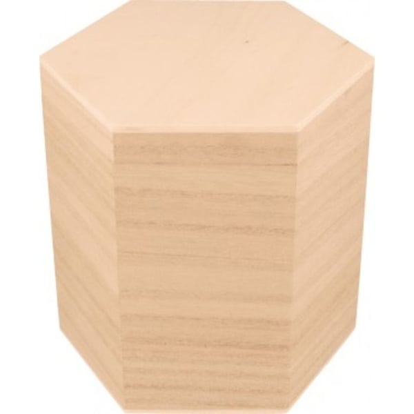 Trälådor - ARTEMIO - Hexagonal - Ø 13 cm - 3 st - Beige