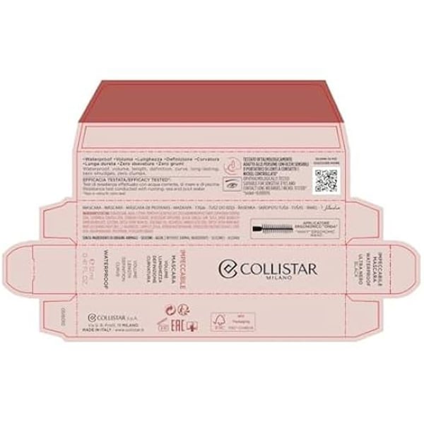 Mascara - COLLISTAR - Impeccabile Waterproof - 12 ml - Noir - Vattenresistent