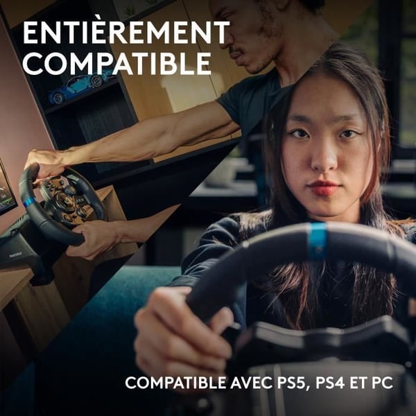 G923 racinghjul och pedaler - Logitech G - Kompatibel PS5, PS4 och PC