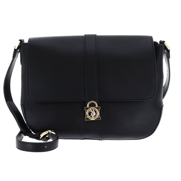 Axelväska - U.S. POLO ASSN. - Winterberry Flap Bag - Svart - 100% polyuretan - Kompakt