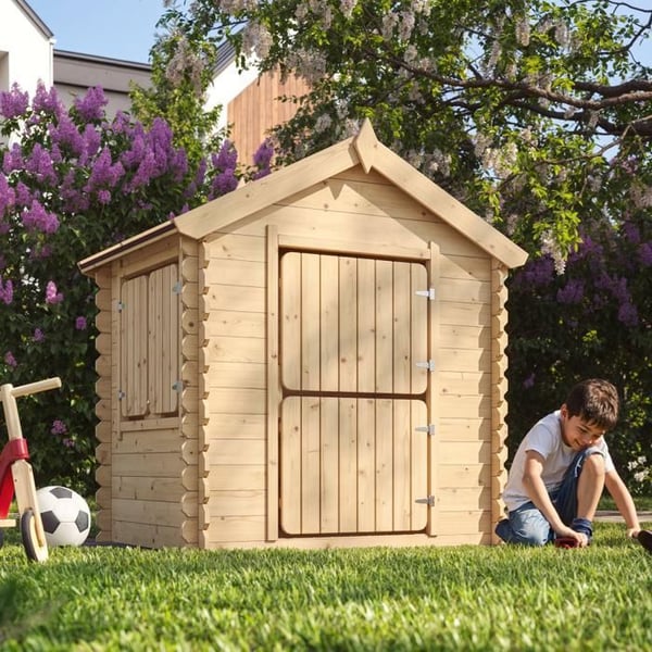 Trähus för barn - TIMBELA M516 - Utan golv - 112x146xH145cm - 1,1m2