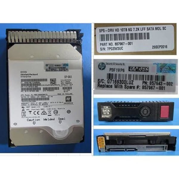 Disk - HEWLETT PACKARD ENTERPRISE - 10 To - 3,5” - SATA-600 - 7200 varv/min Disk - HEWLETT PACKARD ENTERPRISE - 10 To - 3,5” - SATA-600 - 7200 varv/min