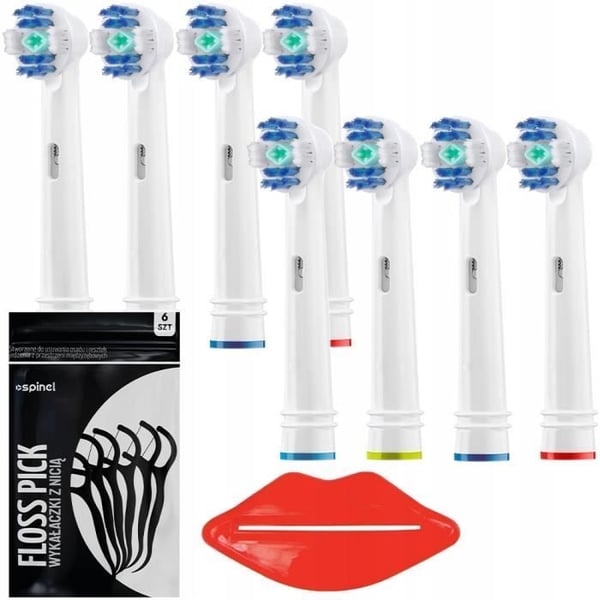 Tandborsthuvuden - Oral-B - 3D White - 8 huvuden - Effektiv blekning - För vuxna