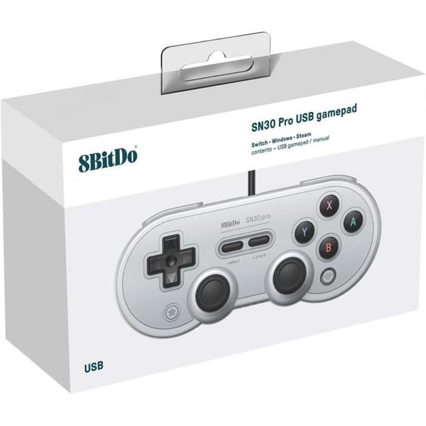 8Bitdo SN30 Pro USB Gamepad Grey Edition för Nintendo Switch