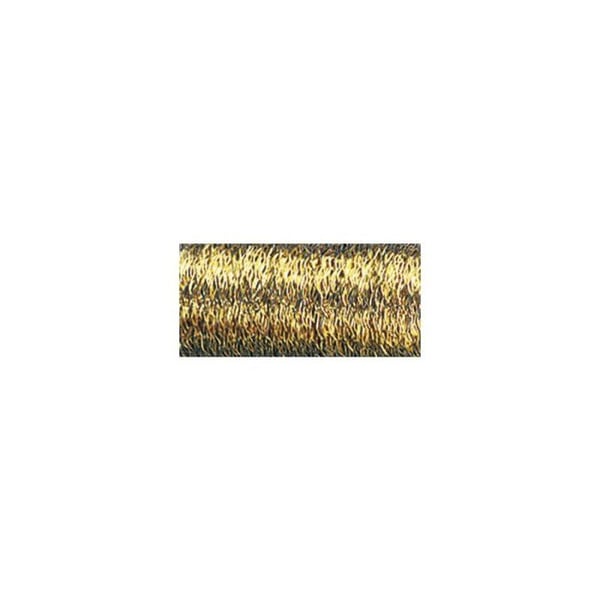 Tråd med effekt i mässing, guld, 0,22 mm ø, rulle 60 m