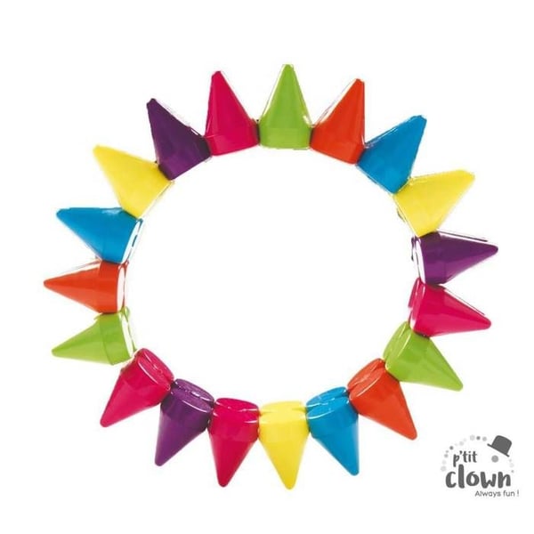 Punkarmband - PTIT CLOWN - 22658 - Flerfärgad - Fluo - Utklädningsaccessoar