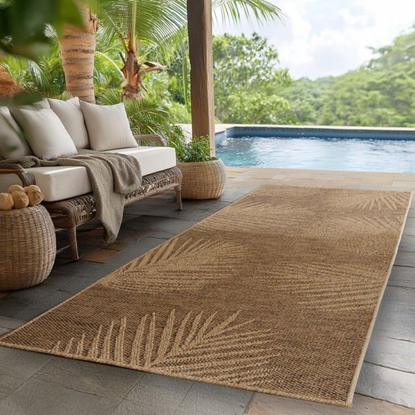 Utomhus Indoor Matta - MELIS HOME - Naturlig Jute - 200x290 cm - Fuktresistent - Maskinvävd