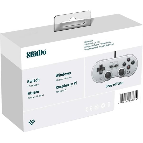 8Bitdo SN30 Pro USB Gamepad Grey Edition för Nintendo Switch