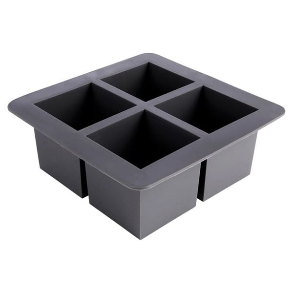 Iskubsform - Xxl Cube Maker - Silikon - 15,5x15,5x6 cm - 4 XXL kuber - Lätt att rengöra