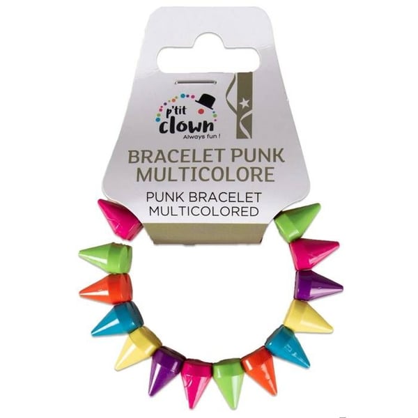 Punkarmband - PTIT CLOWN - 22658 - Flerfärgad - Fluo - Utklädningsaccessoar