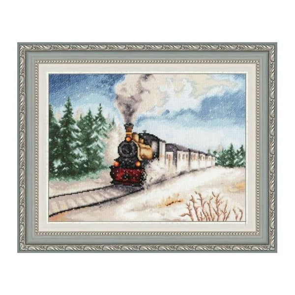 Golden Fleece korsstygnsset - Vinterexpress 30x22.3 cm